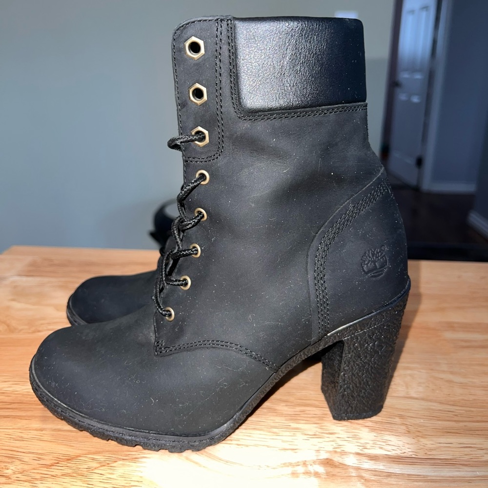 Timberland black heels- Size 6.5